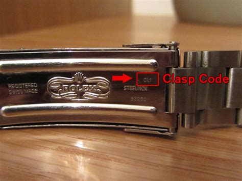 rolex clasp code g0d|rolex bracelet clasp codes.